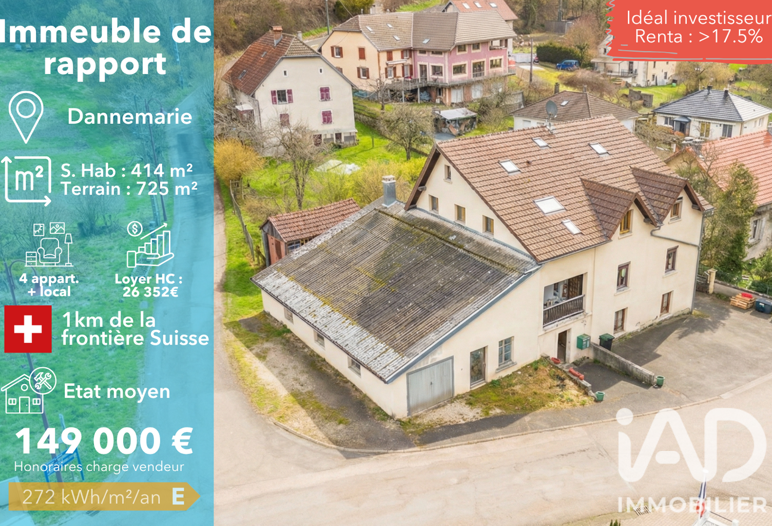 Vente Immeuble 414 m&sup2; — photo 1