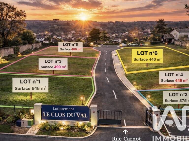 Vente Terrain à bâtir 440 m&sup2; — photo 1