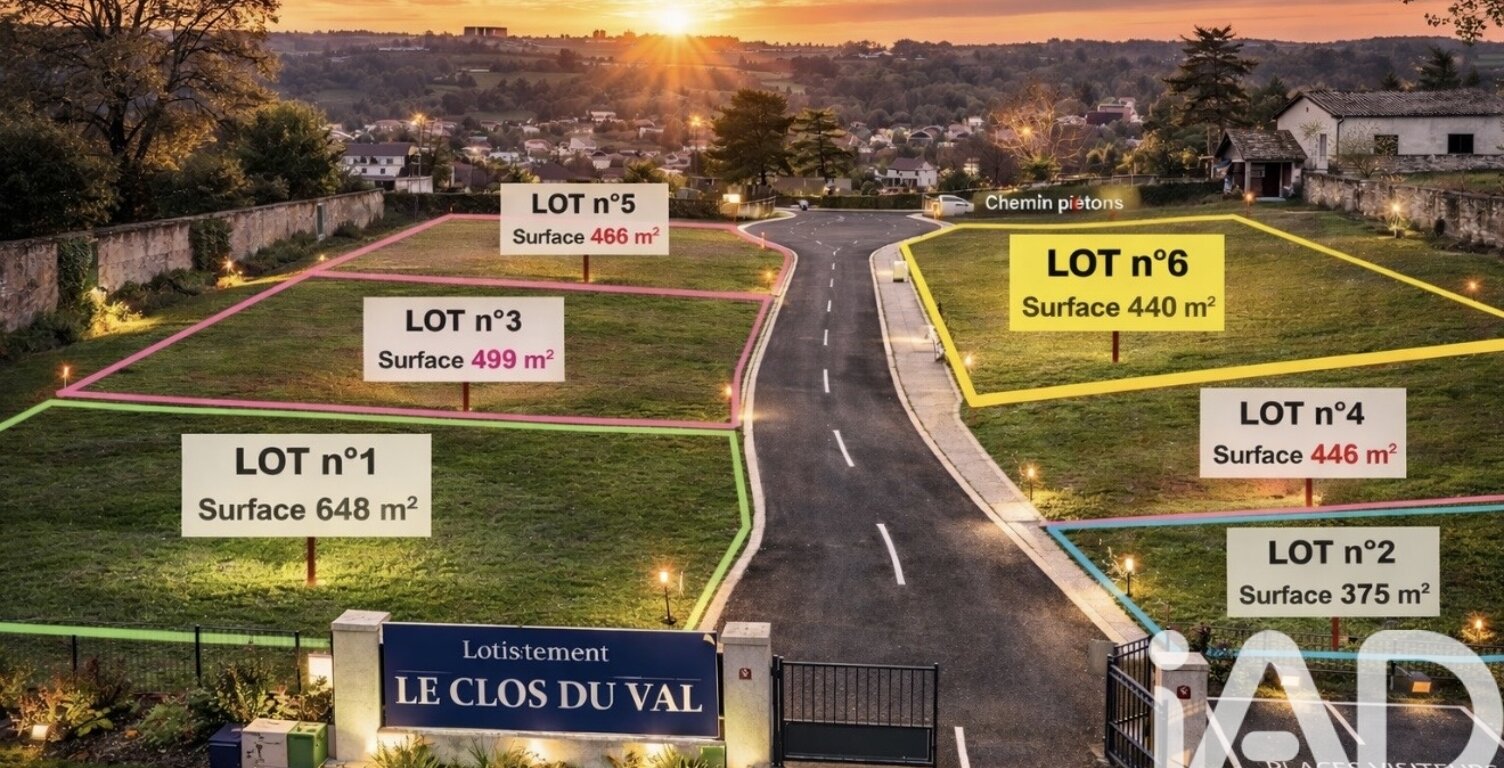 Vente Terrain à bâtir 440 m&sup2; — photo 1