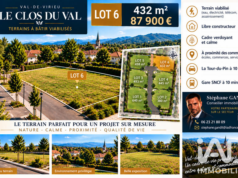 Vente Terrain à bâtir 440 m&sup2; — photo 1