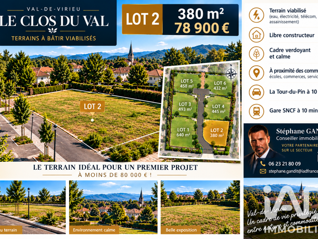 Vente Terrain à bâtir 375 m&sup2; — photo du bien