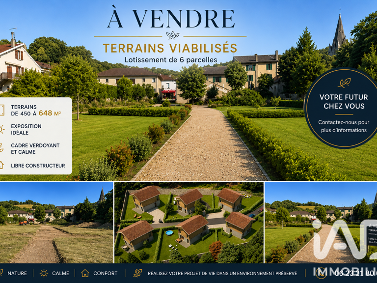 Vente Terrain à bâtir 648 m&sup2; — photo 1