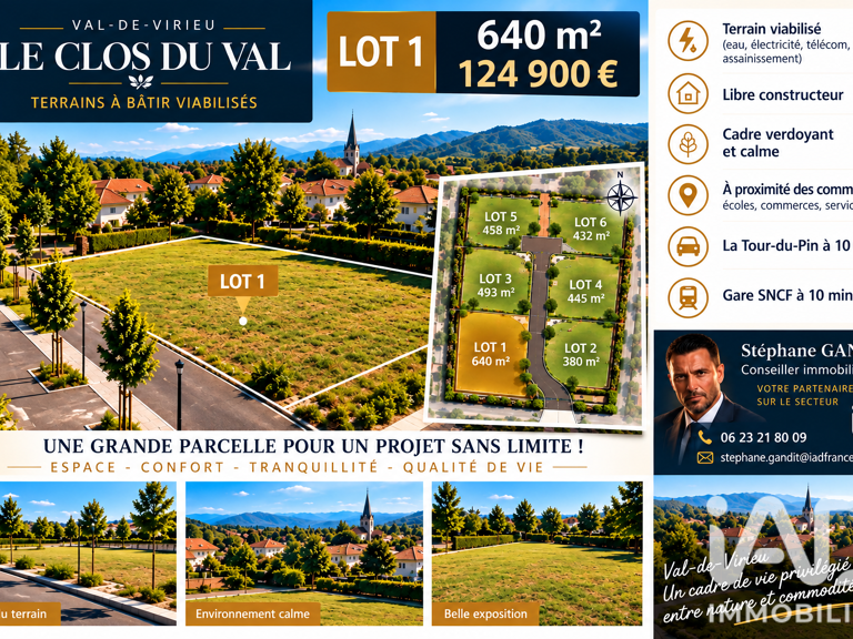 Vente Terrain à bâtir 648 m&sup2; — photo 1