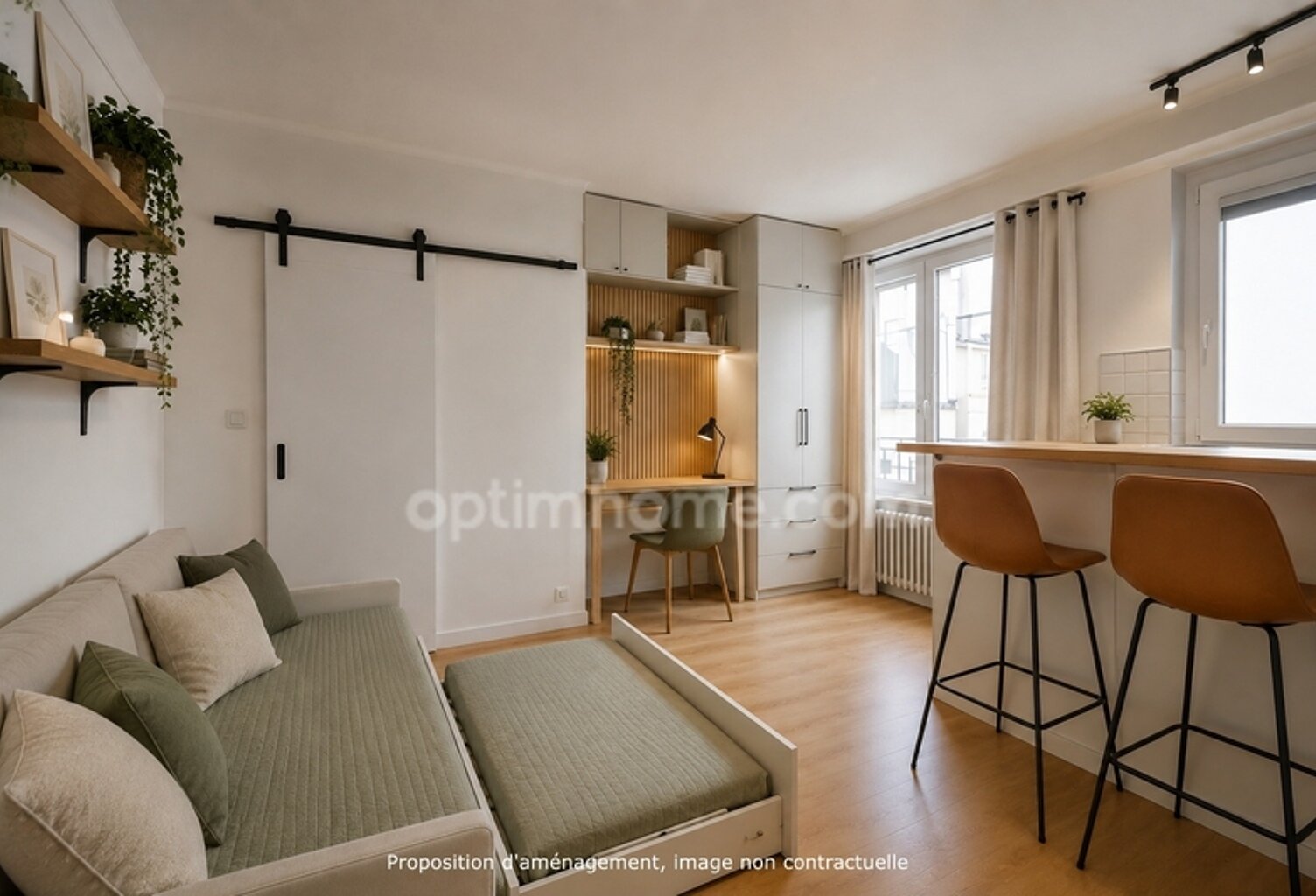 Studio calme et lumineux dans le 18ème arrondissement de Paris, à proximité du métro Guy Moquet — photo 1
