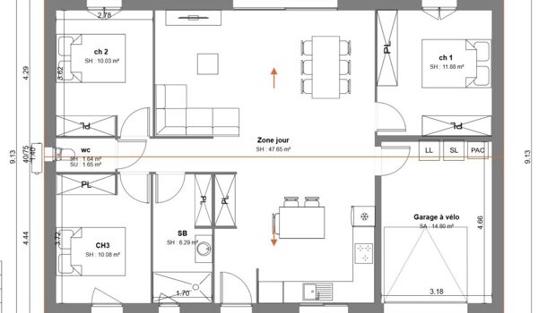 Villa / Maison 4 pièces  à vendre Saint-Jean-de-Liversay 17170