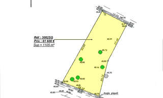 Terrain  1100 m² à vendre à Teuillac (33710)