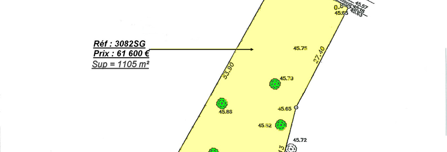 Terrain  1100 m² à vendre à Teuillac (33710)