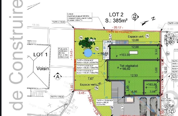 Terrain de 385 m&sup2;  m&sup2; — photo 3