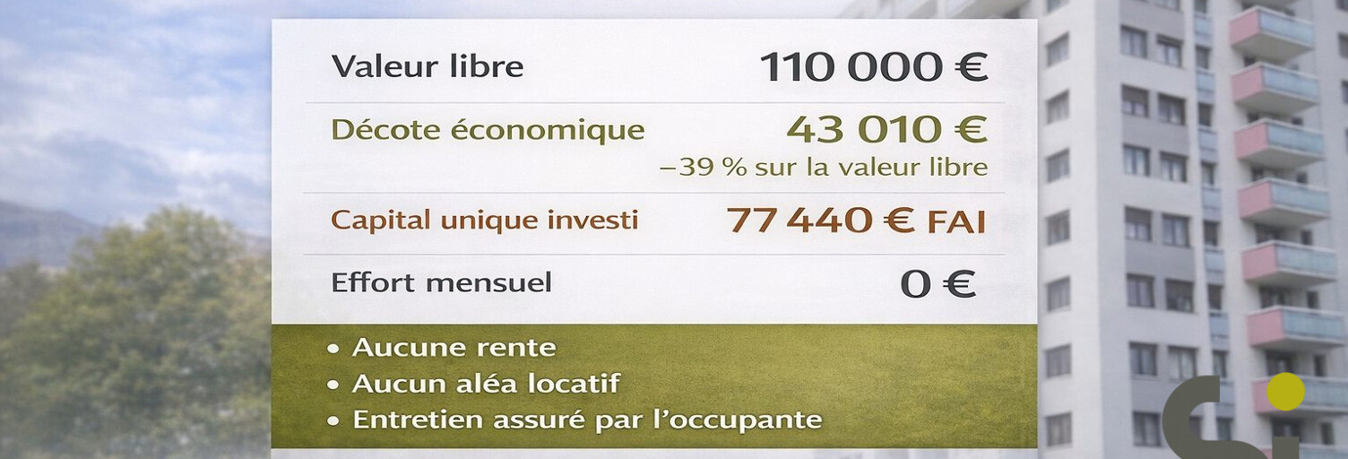 Appartement 67 m² en viager Le Pont-de-Claix (38800)