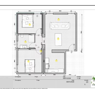 Appartement 3 pièces 164000 €