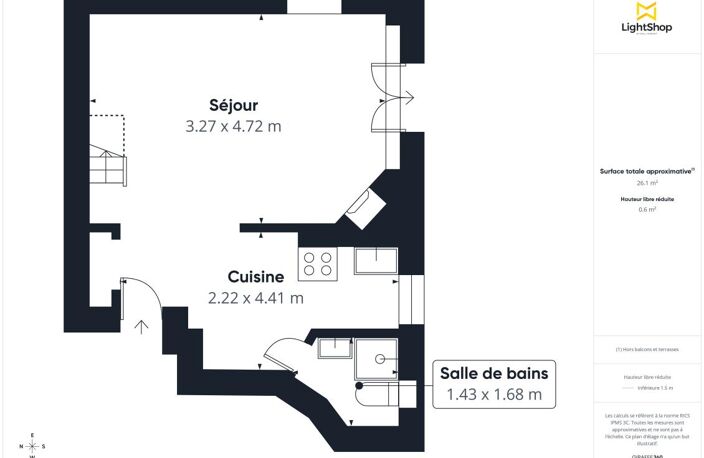 Ravissant studio de 30m² avec mezzanine - Calme et exposé sud - Boulevard Ney, Paris — photo 3