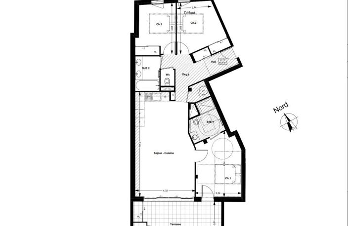 APPARTEMENT TYPE 4 90 M2 AVEC BELLE TERRASSE SUD ET PARKING EN SOUS-SOL À VENDRE DANS RÉSIDENCE NEUVE  STANDING — photo 4