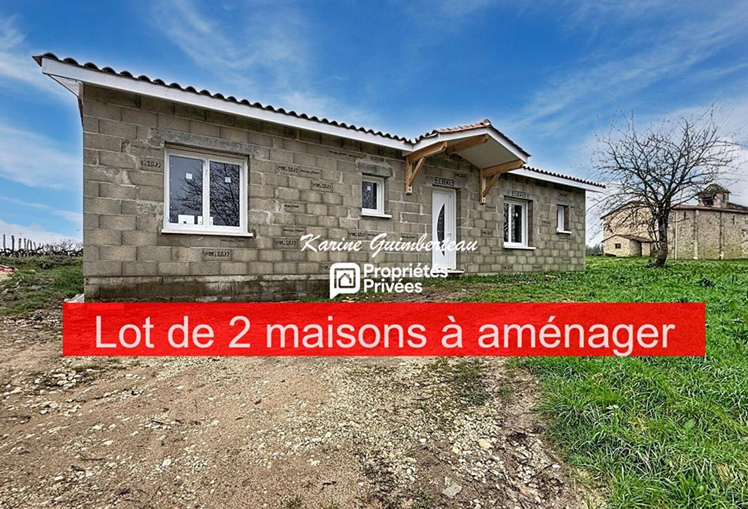 St Aulaye : 2 maisons hors d'eau hors d'air à aménager — photo 1