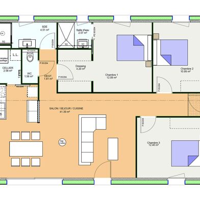 Maison 4 pièces 238223 €