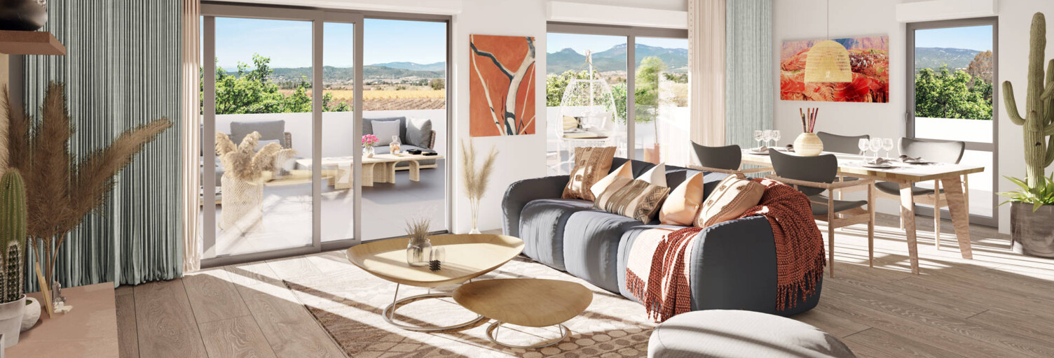 Appartement neuf T2, T3 Pièce 44 à 81 m² à vendre à Saint-André-de-Sangonis (34725)