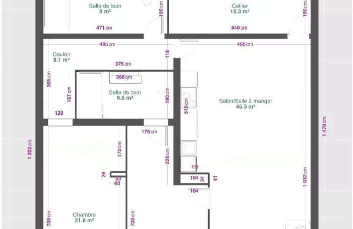 Appartement T3 en rez-de-chaussée-de-jardin vue mer — photo 5
