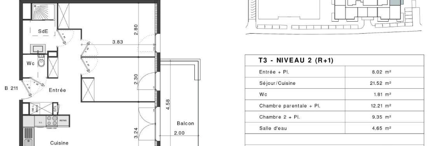 Appartement 3 Pièces 58 m² à vendre à Fréjus (83600)