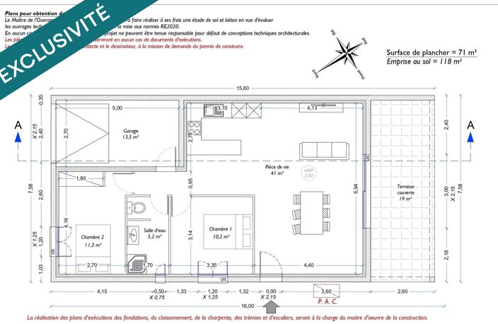 Villa neuve de plain-pied T3 à Portiragnes  Frais de notaire réduits — photo 3