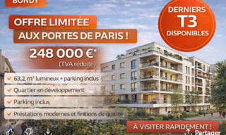 Appartement 2 Pièces 64 m² à vendre à Bondy (93140)