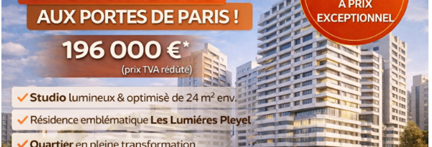 Appartement 1 Pièce 25 m² à vendre à Saint-Denis (93200)