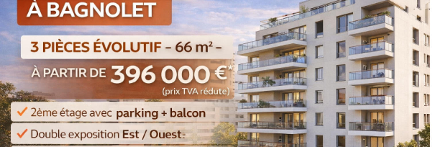 Appartement 2 Pièces 66 m² à vendre à Bagnolet (93170)