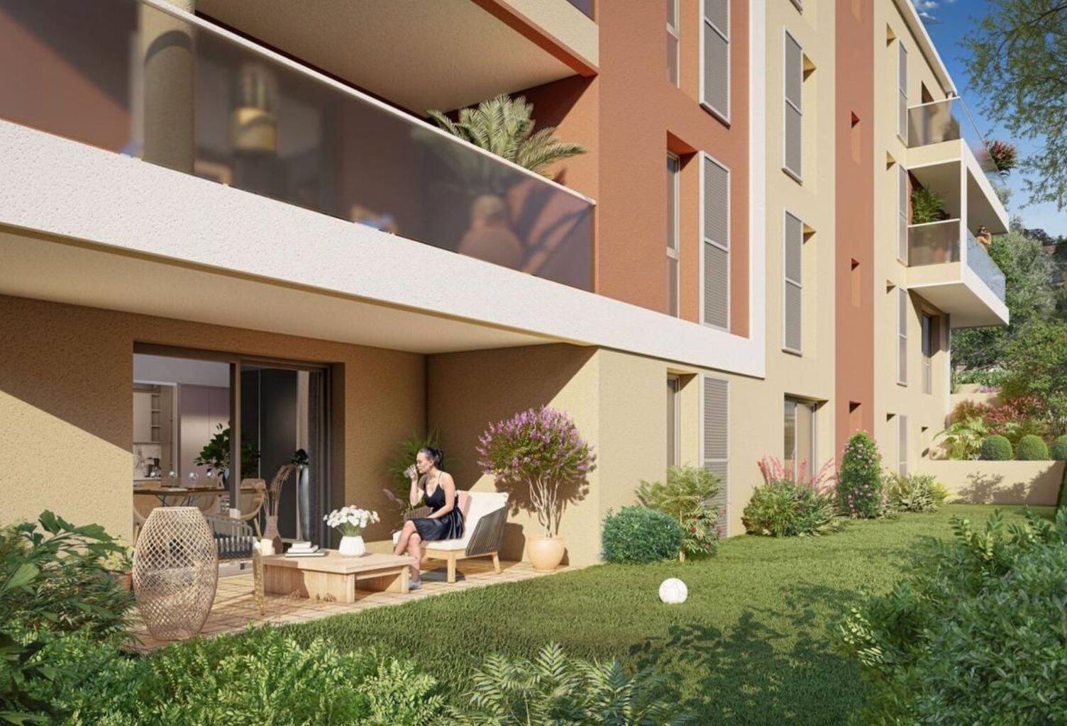 Appartement Type 3 - 76 m2 avec Jardin privatif de 73 m2 À Vendre dans résidence neuve avec place de parking en sous-sol et cave privative — photo 1