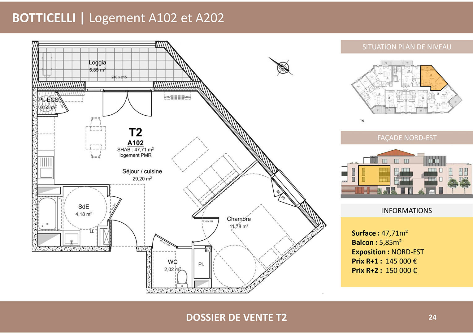 Appartement  T2 à vendre Albi 81000