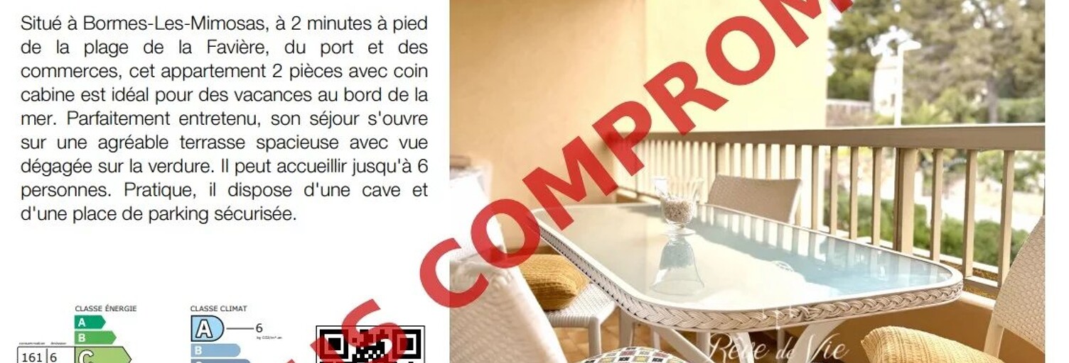 Appartement 2 Pièces 32 m² à vendre à Bormes-les-Mimosas (83230)