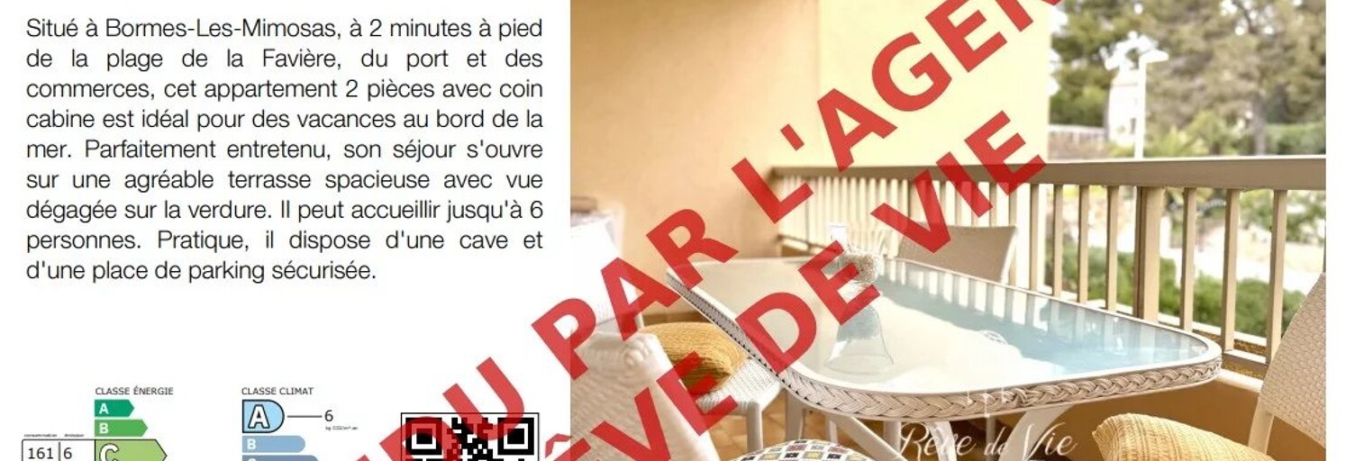 Appartement 2 Pièces 32 m² à vendre à Bormes-les-Mimosas (83230)