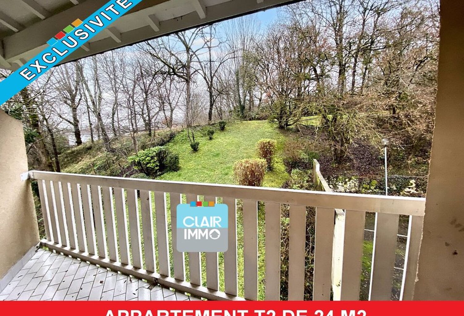 Appartement T2 meublé 24 m²  Terrasse Sud-Ouest  Vue Forêt — photo 1