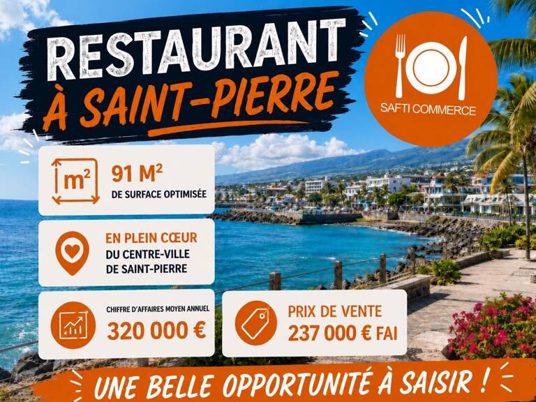 Restaurant entièrement équipé  Hyper centre-ville de Saint-Pierre — photo 1