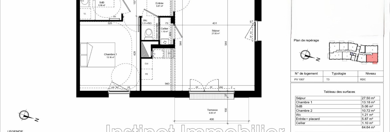 Appartement 3 Pièces 64 m² à vendre à Guilvinec (29730)