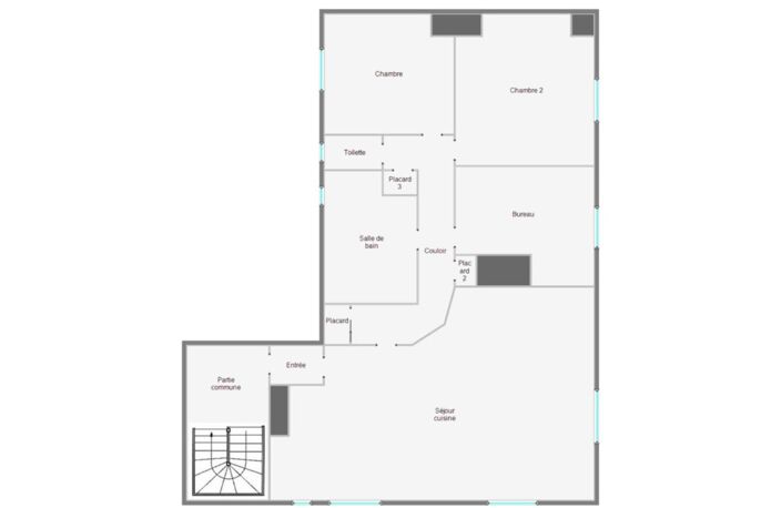 37000 - TOURS - APPARTEMENT T4 - 3 CHAMBRES - 87 M² - BALCON - LUMINEUX - GARE À 10 MIN À PIED — photo 4