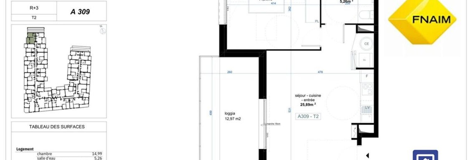 Appartement 2 Pièces 46 m² à vendre à Narbonne (11100)