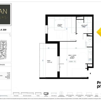 Appartement 2 pièces 182900 €