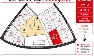 Terrain  478 m² à vendre à Terres-de-Caux (76640)