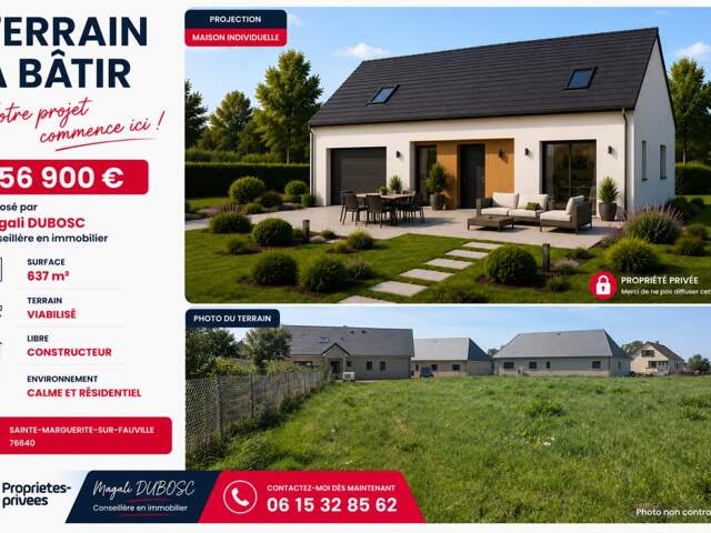 Terrain à bâtir viabilisé 637m2 - cadre calme — photo du bien