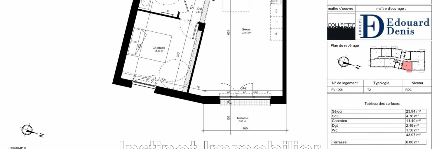 Appartement 2 Pièces 43 m² à vendre à Guilvinec (29730)