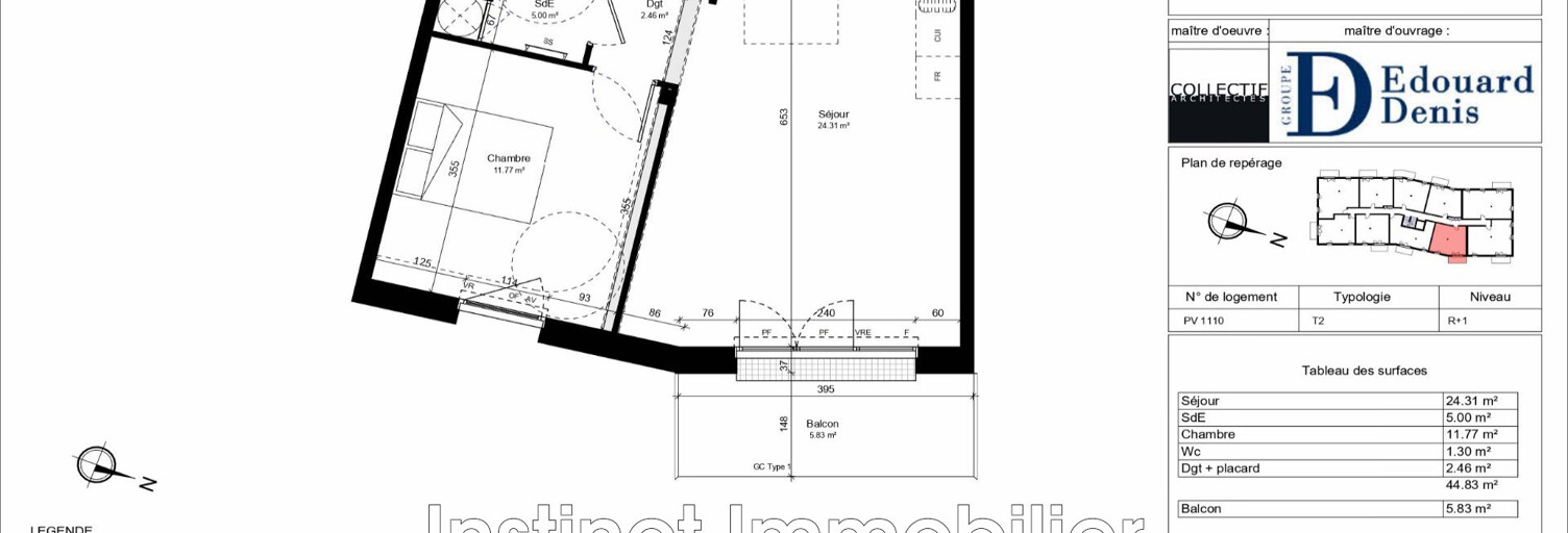 Appartement 2 Pièces 44 m² à vendre à Guilvinec (29730)