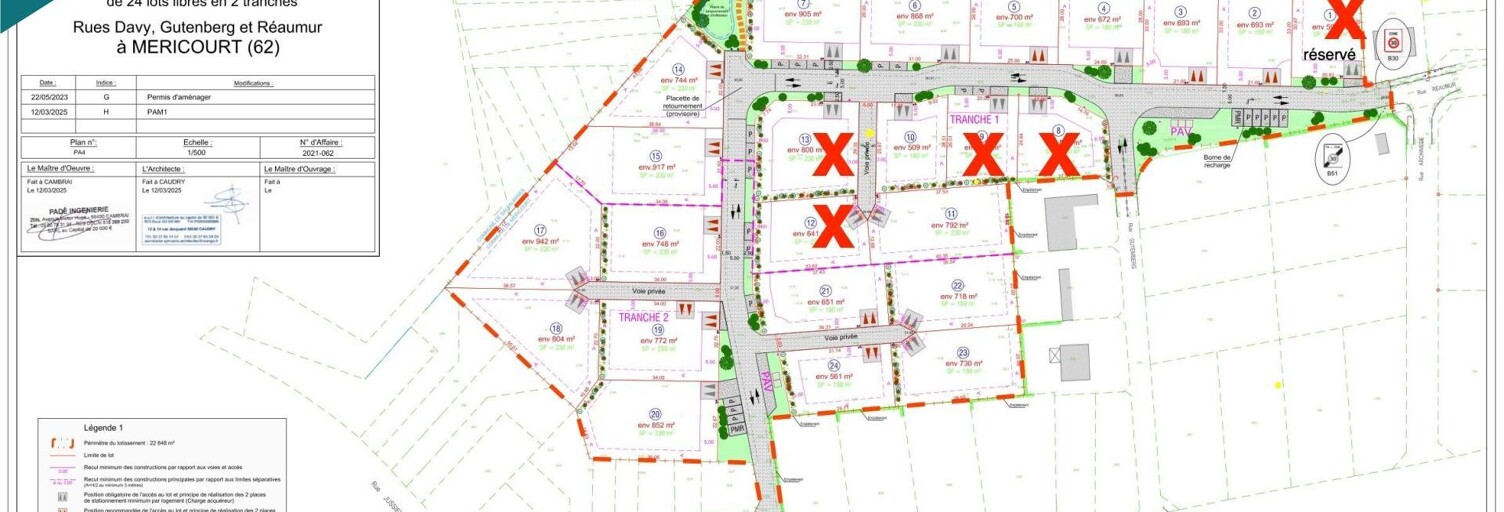 Terrain  509 m² à vendre à Méricourt (62680)