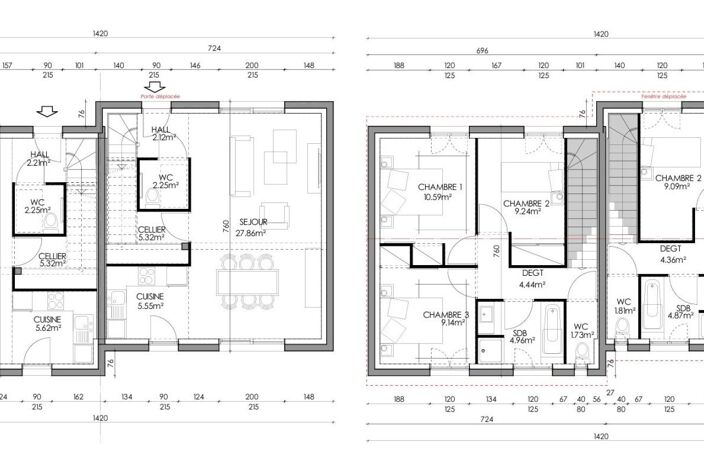 MAISON NEUVE 84M2 3 CHAMBRES/ CELLIER/PARKING/CALME — photo 5