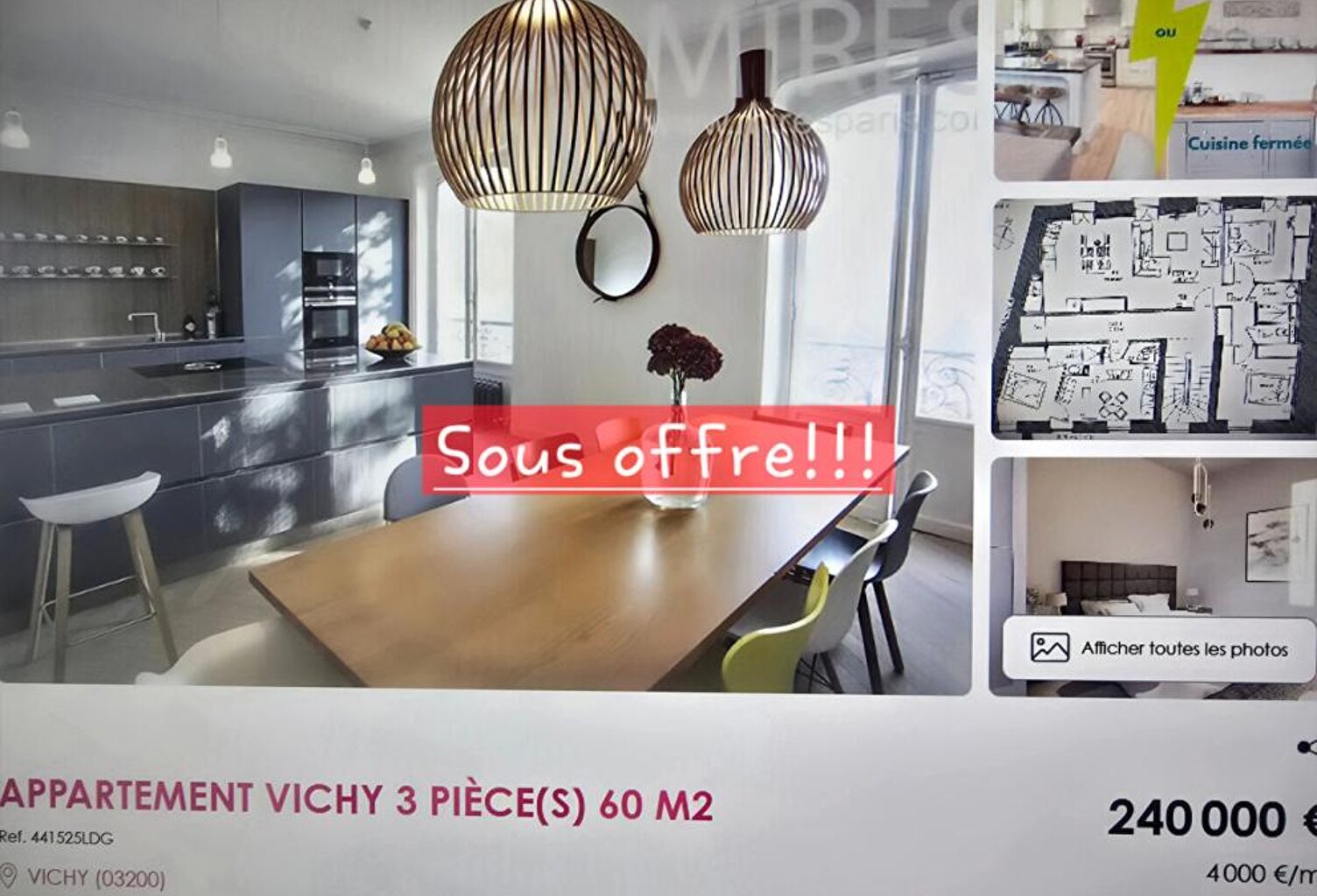 Appartement Vichy 3 pièce(s) 60 m2 — photo 1