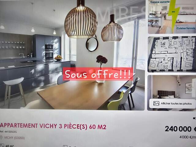 Appartement Vichy 3 pièce(s) 60 m2 — photo du bien