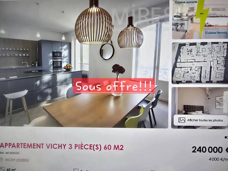 Appartement Vichy 3 pièce(s) 60 m2 — photo 1