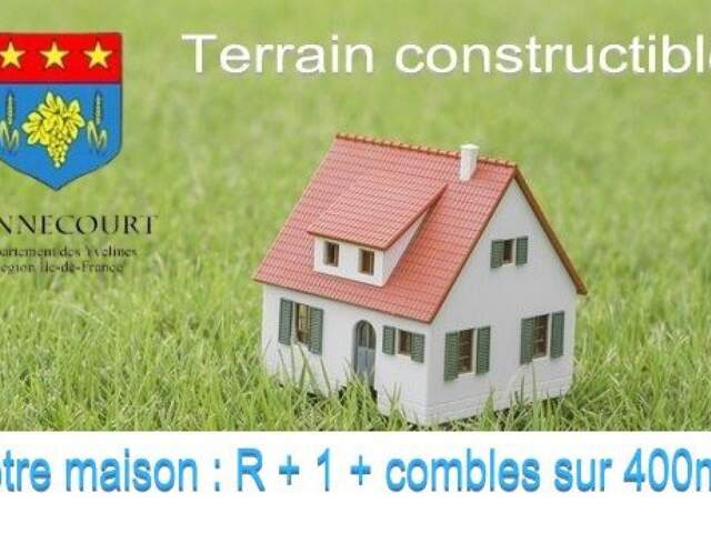 Terrain en zone constructible 400 m2 / R+1 à Bennecourt, village avec école, boulangerie, Bar tabac, coiffeur  — photo du bien