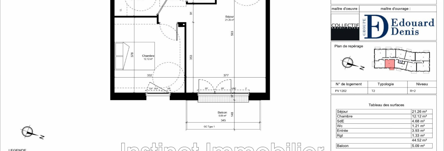 Appartement 2 Pièces 44 m² à vendre à Guilvinec (29730)