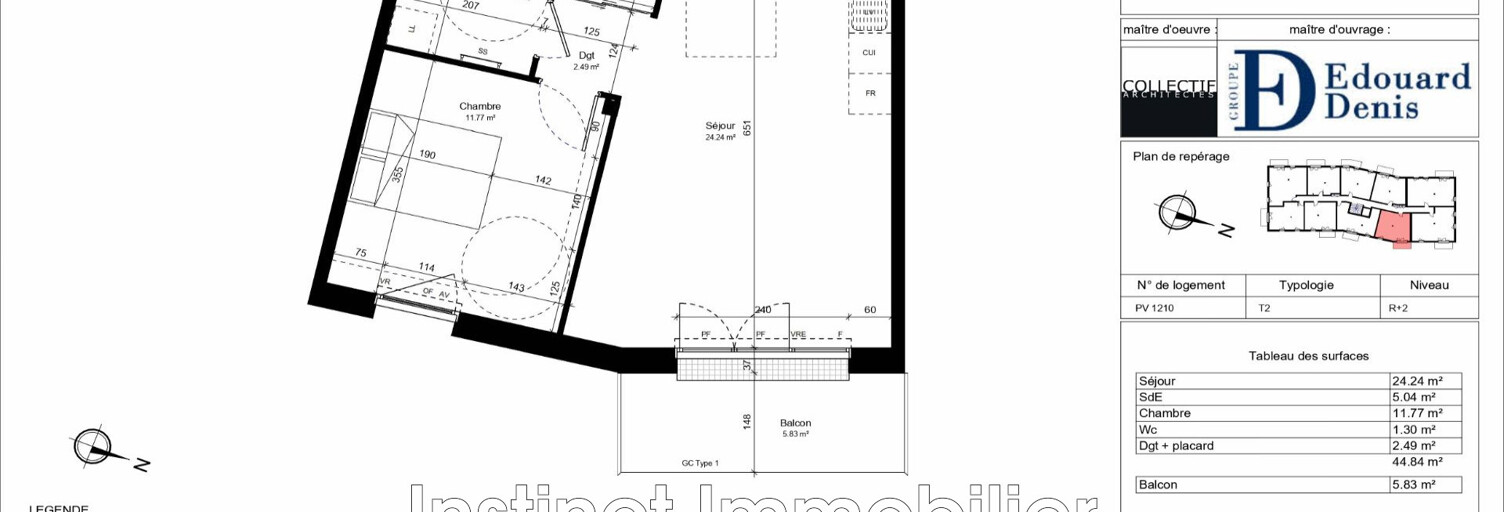 Appartement 2 Pièces 44 m² à vendre à Guilvinec (29730)