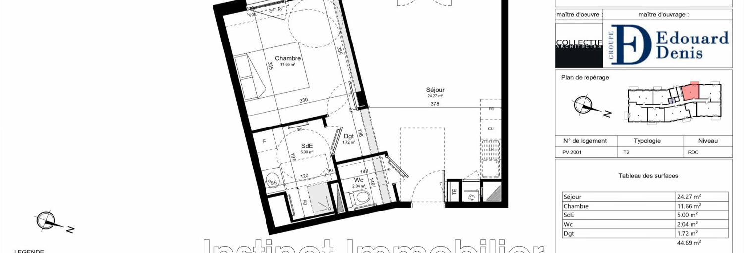 Appartement 2 Pièces 44 m² à vendre à Guilvinec (29730)