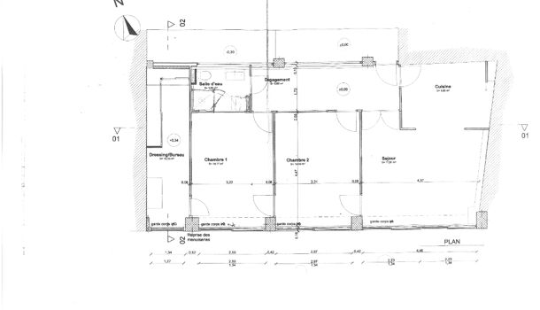 Appartement 3 pièces  à louer Rodez 12000