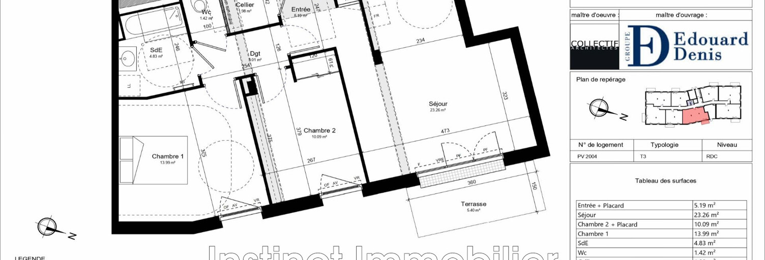 Appartement 3 Pièces 63 m² à vendre à Guilvinec (29730)